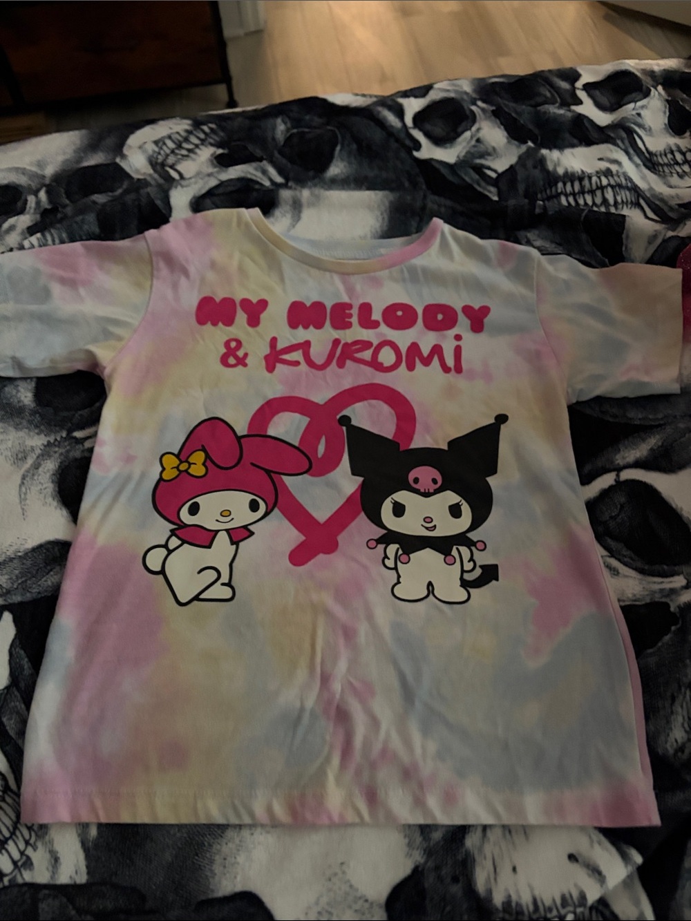 Sanrio My Melody & Kuromi Tie-Dye Top - Pink, Yellow, Blue